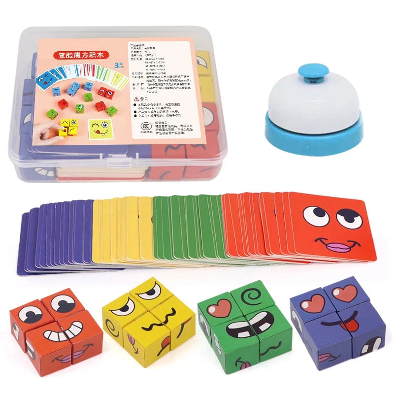 Kids Face Change Expression Puzzle Building Blocks