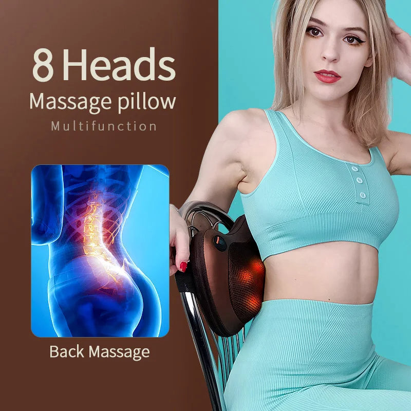 Electric Back Massager With Heat Deep Tissue Neck MassagePillow