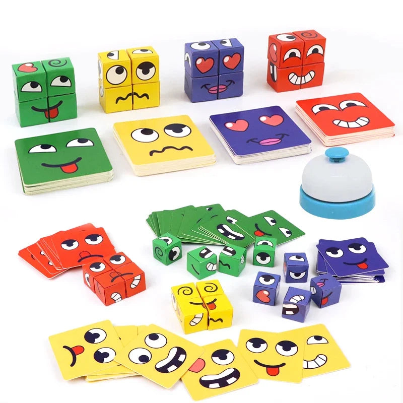 Kids Face Change Expression Puzzle Building Blocks