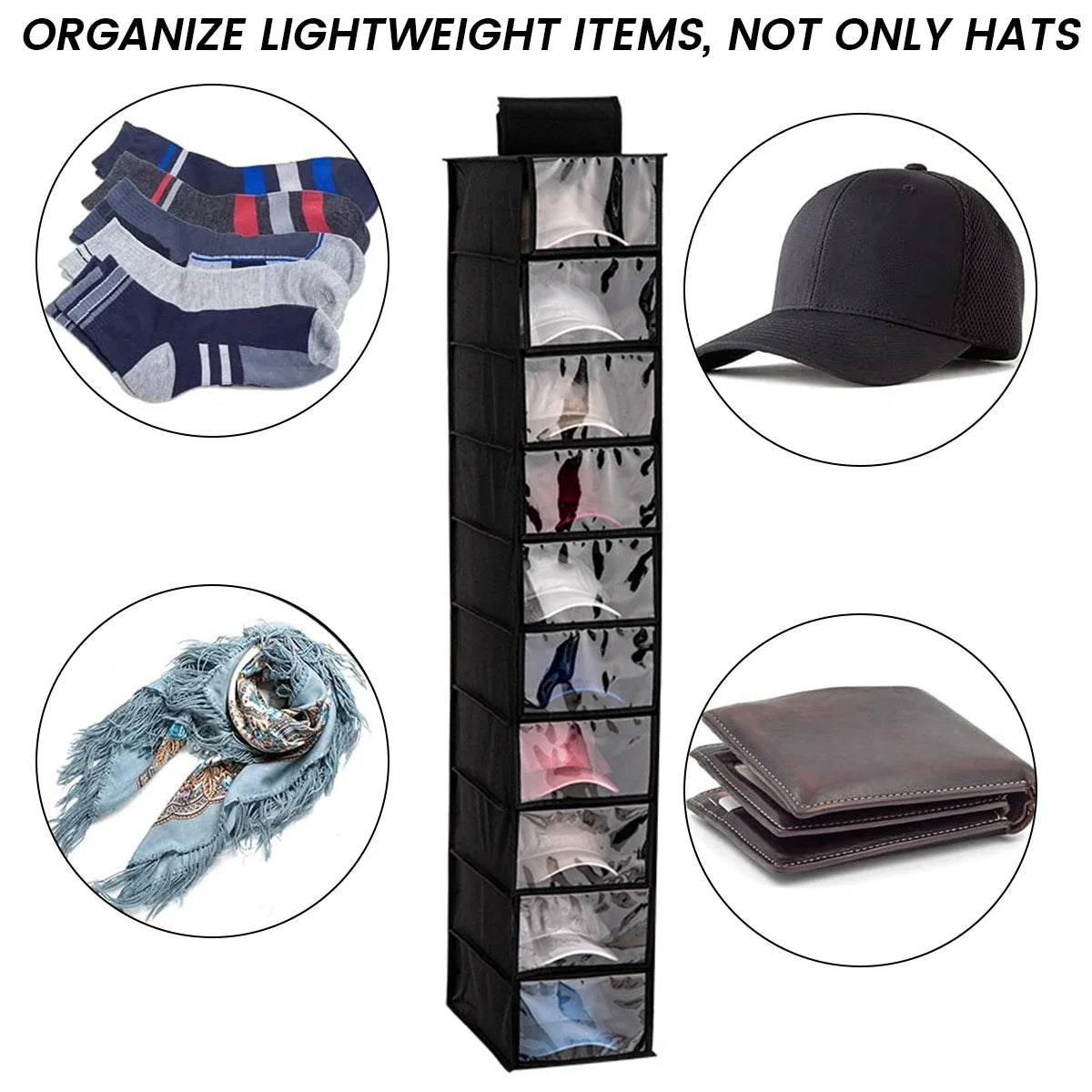 Hat Rack Hanging Closet Organizer