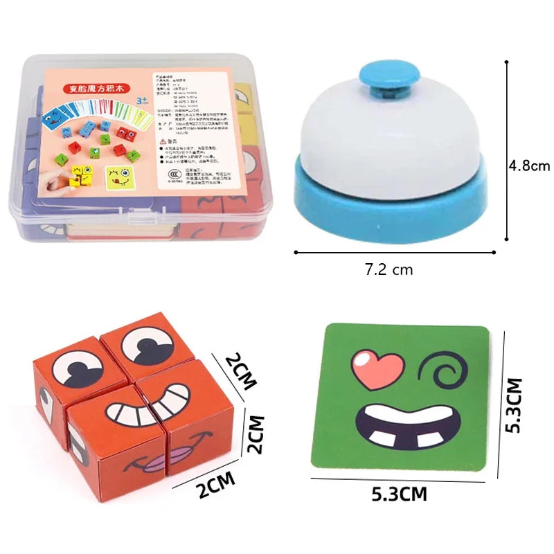 Kids Face Change Expression Puzzle Building Blocks