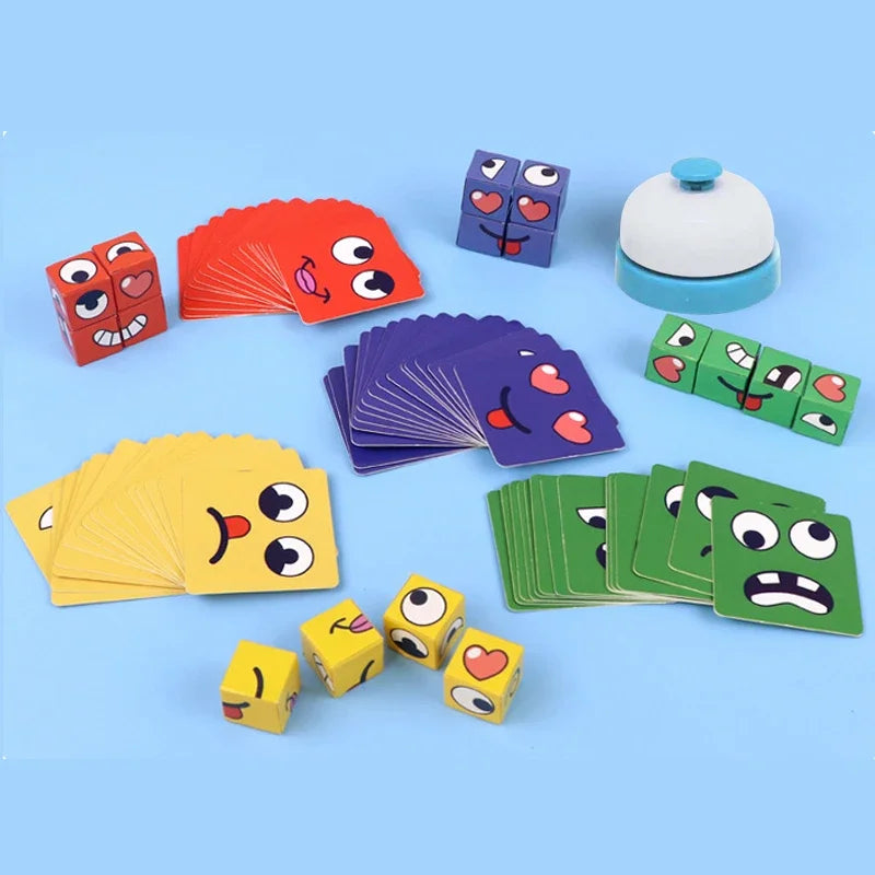 Kids Face Change Expression Puzzle Building Blocks