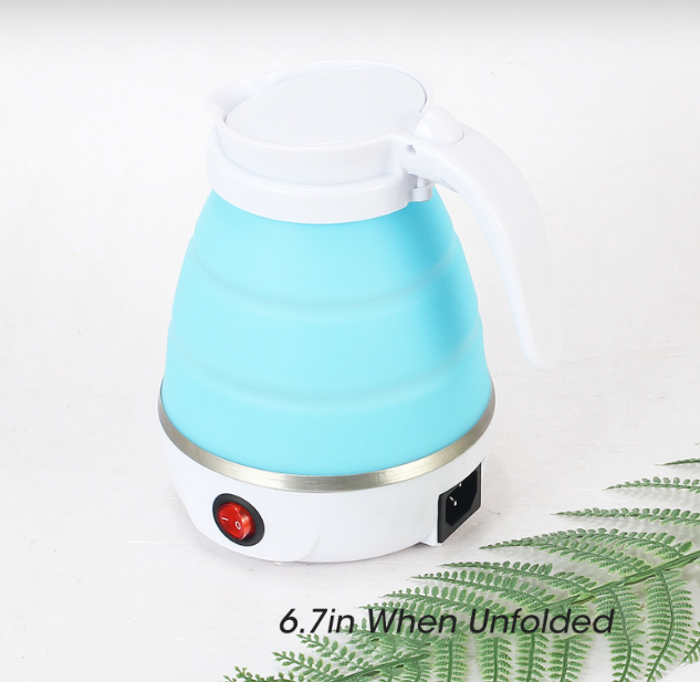 0.6L Mini Folding Kettle Portable Water Heater 600W Silicone Compression Electric Kettle Home Kettle Easy To Travel With